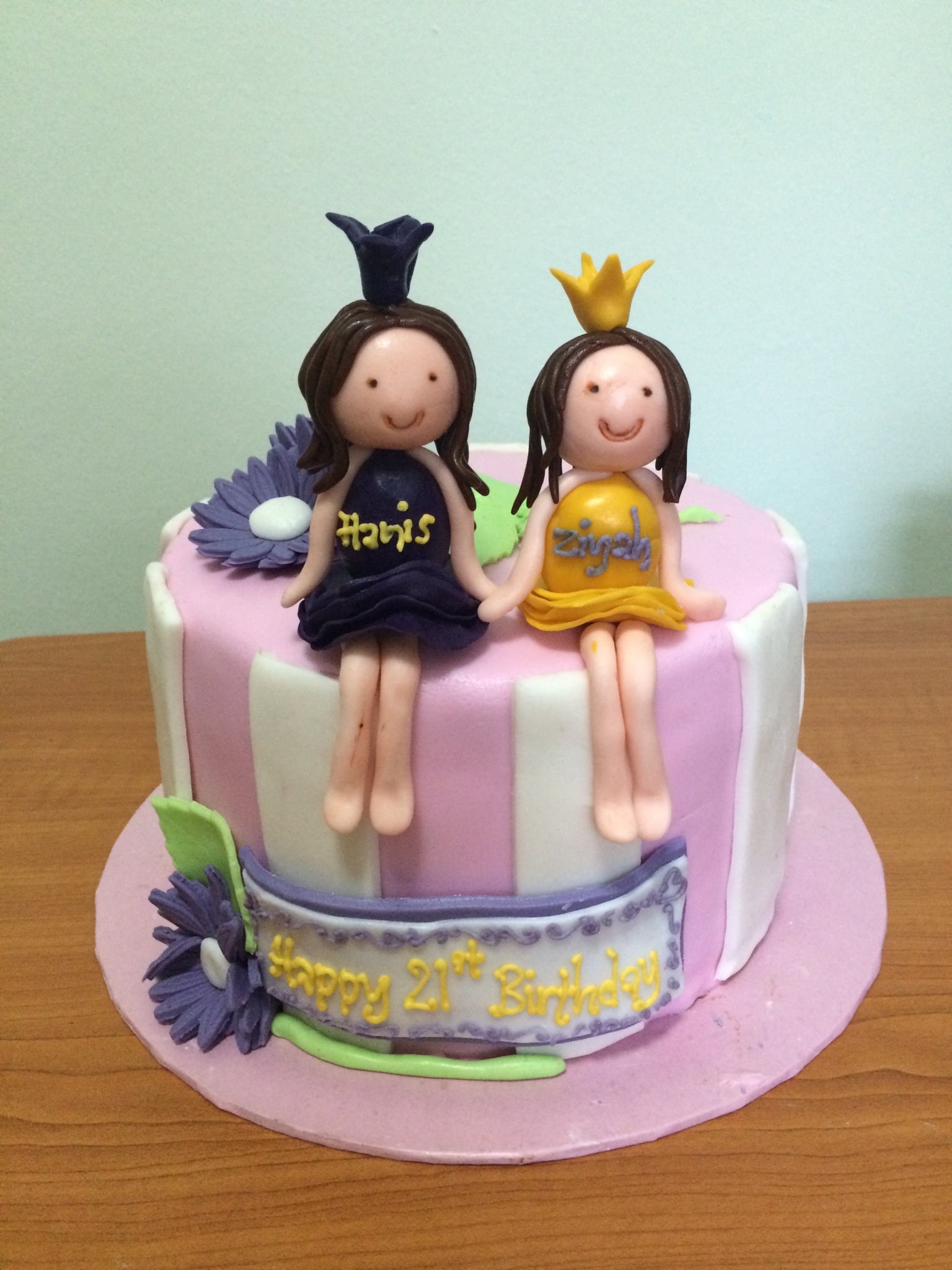 Birthday cake for twins.